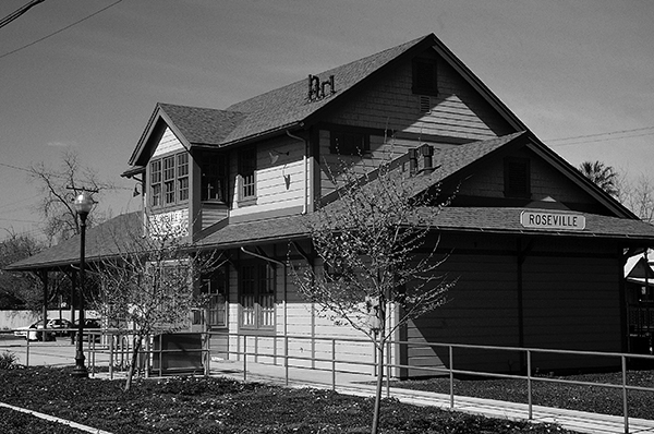 Amtrak Station in Roseville from 1980s